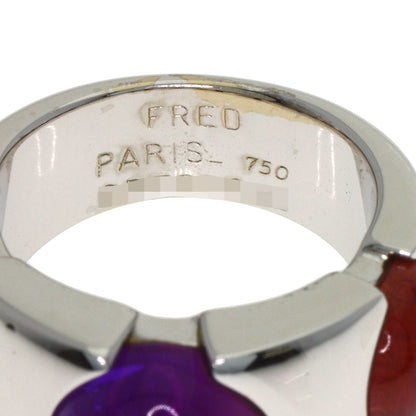FRED Amethyst Tourmaline Ring K18 White Gold Ladies [Used]