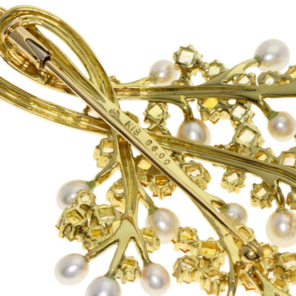 TASAKI Pearl Pearl Golden Sapphire Brooch K18 Yellow Gold Ladies [Used]