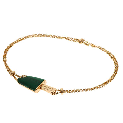 BVLGARI Gelati Malachite Diamond Bracelet K18 Pink Gold Ladies [Used]