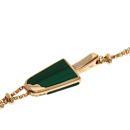 BVLGARI Gelati Malachite Diamond Bracelet K18 Pink Gold Ladies [Used]