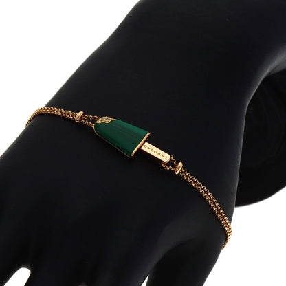 BVLGARI Gelati Malachite Diamond Bracelet K18 Pink Gold Ladies [Used]