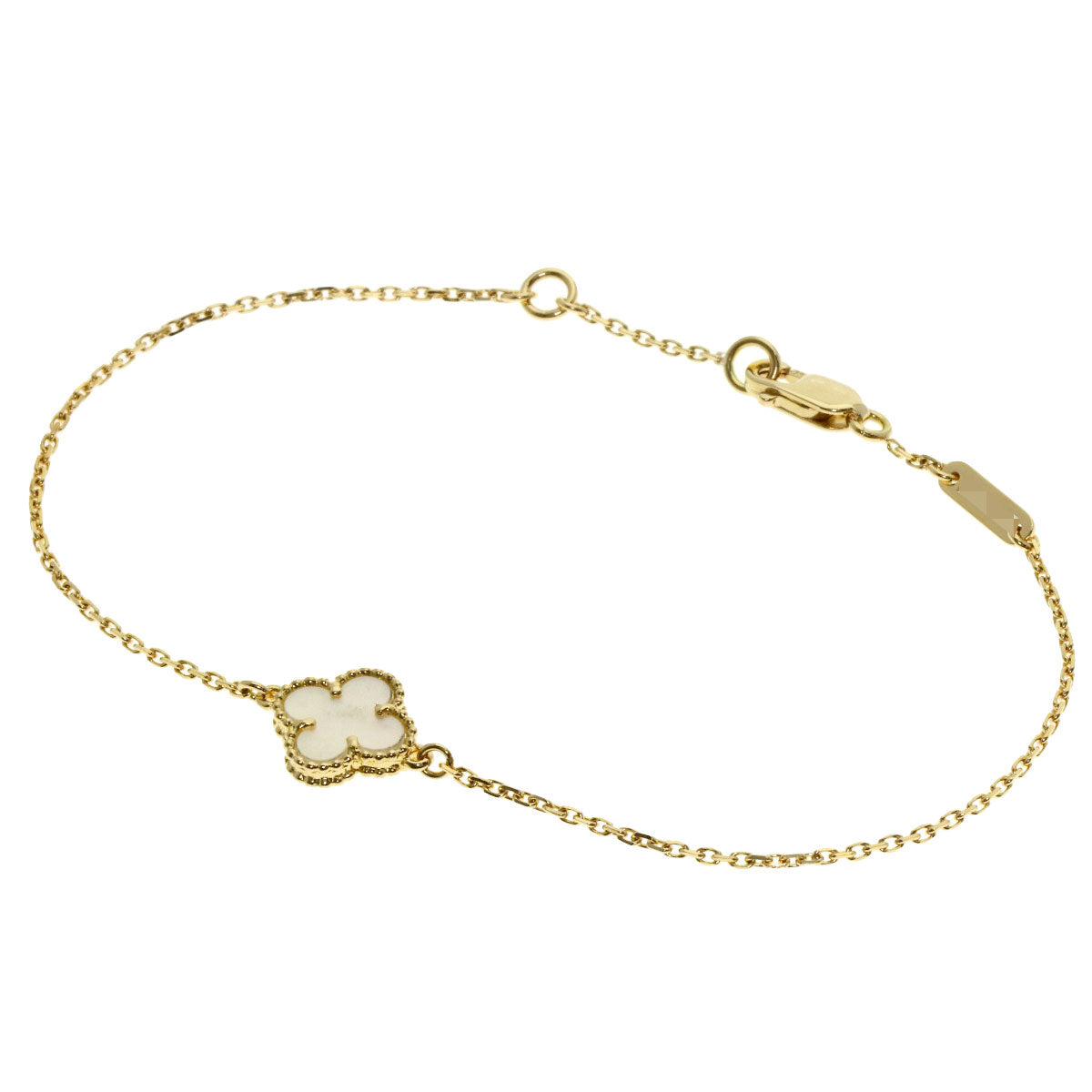 Van Cleef & Arpels Sweet Alhambra Mother of Pearl Bracelet K18 Yellow Gold Ladies [Used]