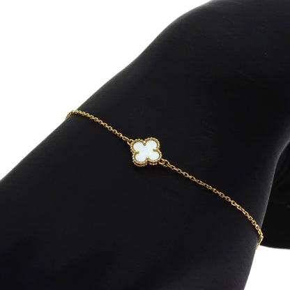 Van Cleef & Arpels Sweet Alhambra Mother of Pearl Bracelet K18 Yellow Gold Ladies [Used]