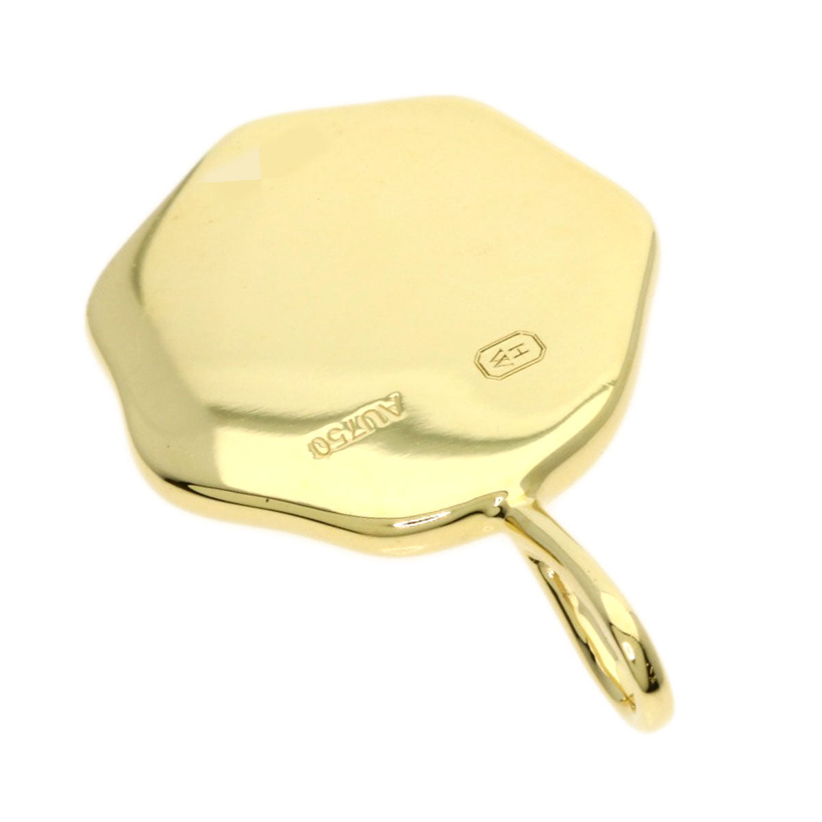 HARRY WINSTON Logo Shield 2P Diamond Pendant top K18 Yellow Gold Ladies [Used]