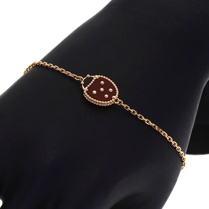 Van Cleef & Arpels Lucky Spring Onyx Carnelian Bracelet K18 Pink Gold Ladies [Used]
