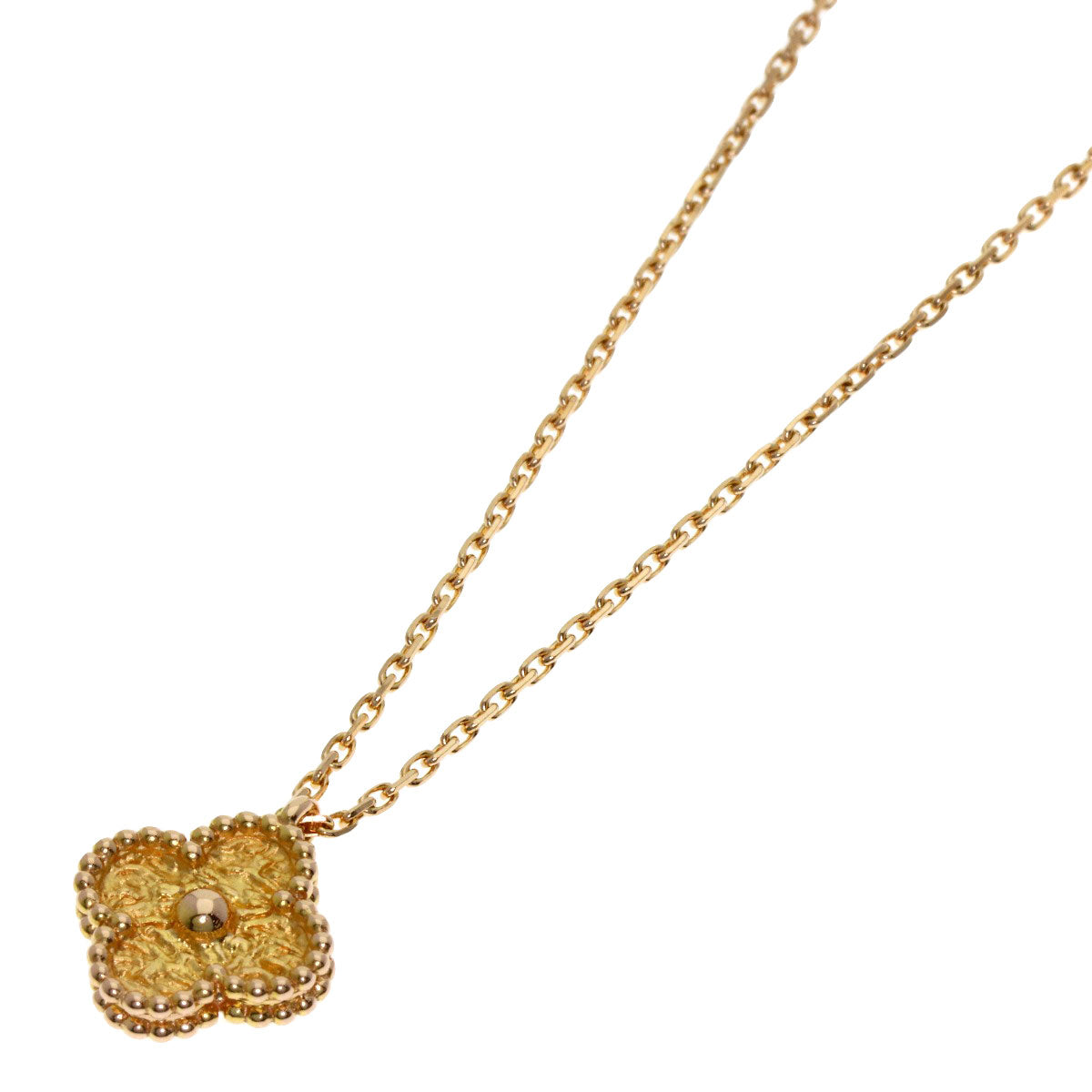 Van Cleef & Arpels Sweet Alhambra Necklace K18 Pink Gold Ladies [Used]