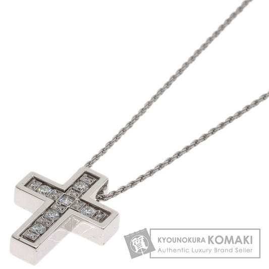 Damiani Belle Epoque Cross Diamond Necklace K18 White Gold Ladies [Used]