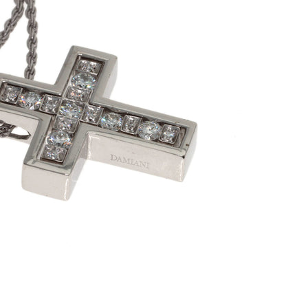 Damiani Belle Epoque Cross Diamond Necklace K18 White Gold Ladies [Used]