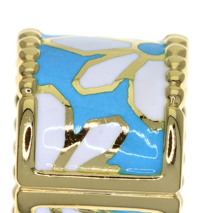 YANES Flower Enamel Ring K18 Yellow Gold Ladies [Used]