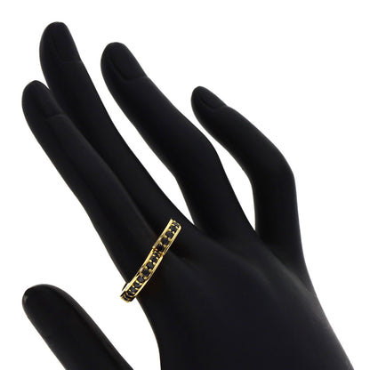 Justin Davis Heart Black Diamond Ring K18 Yellow Gold Ladies [Used]