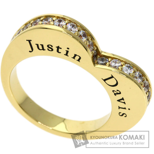 Justin Davis Heart Diamond Ring K18 Yellow Gold Ladies [Used]