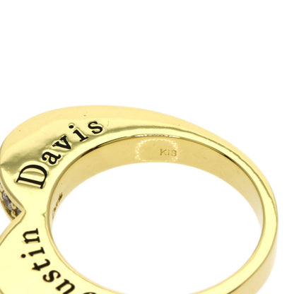 Justin Davis Heart Diamond Ring K18 Yellow Gold Ladies [Used]