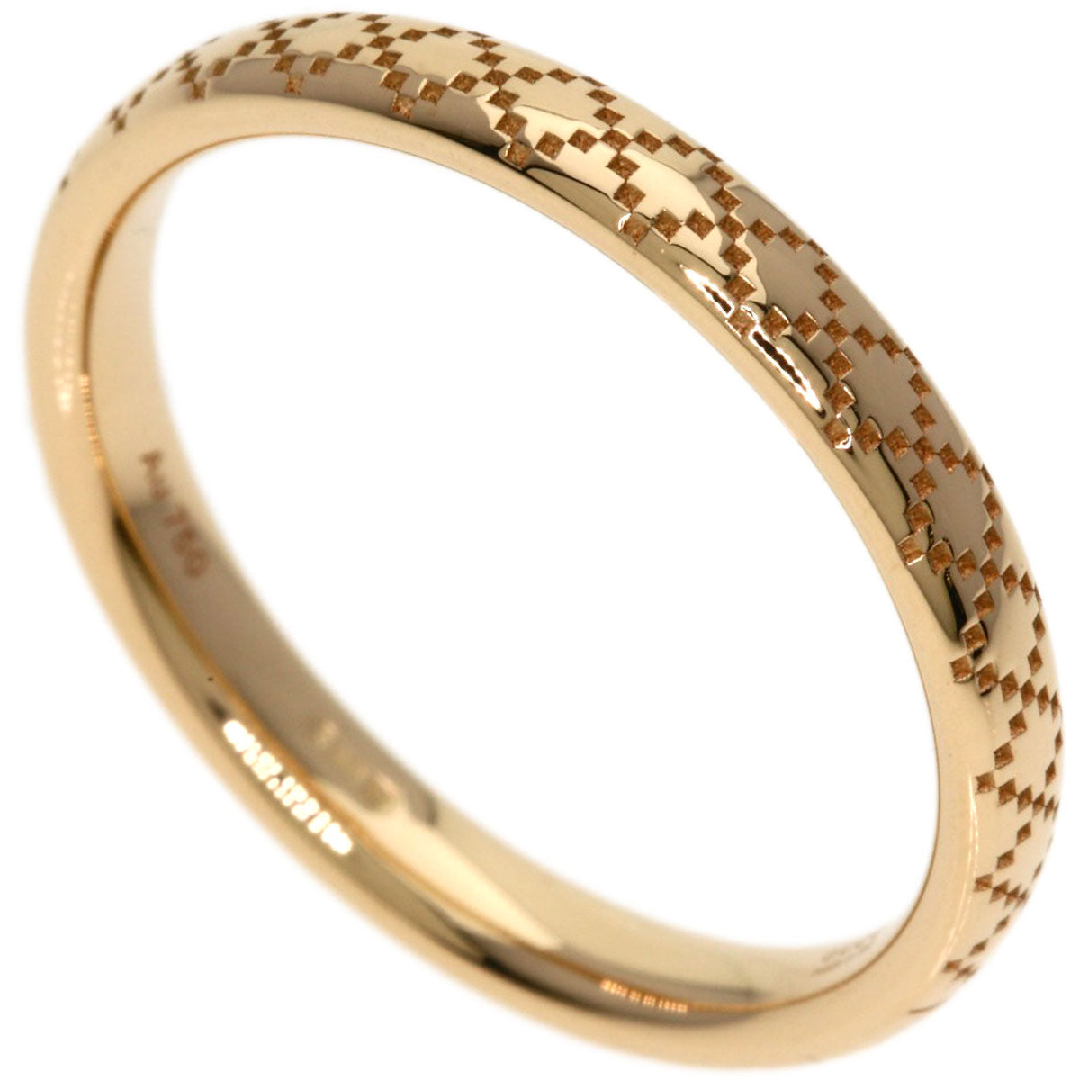 GUCCI Diamantissima #14 Ring K18 Pink Gold Ladies [Used]