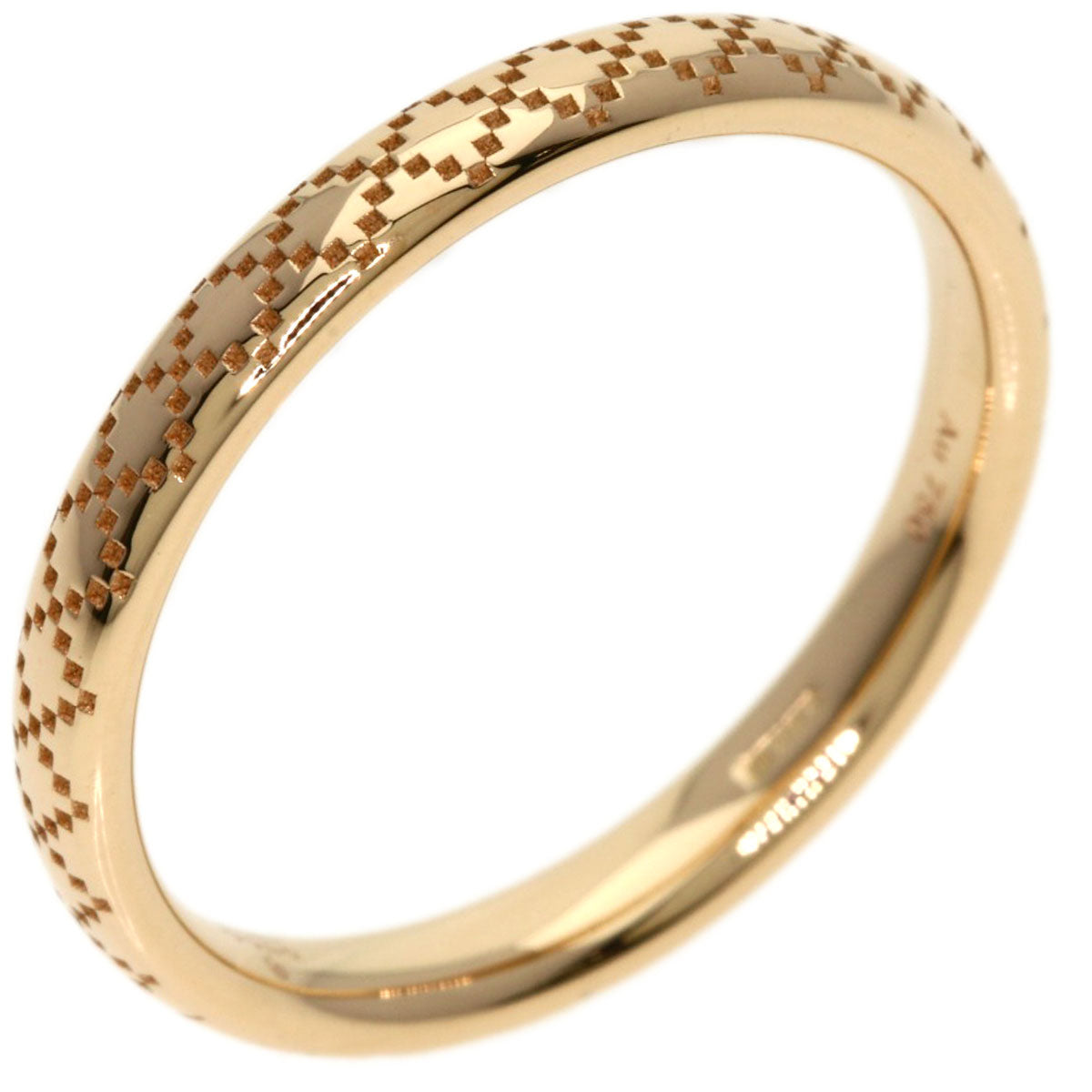 GUCCI Diamantissima #14 Ring K18 Pink Gold Ladies [Used]