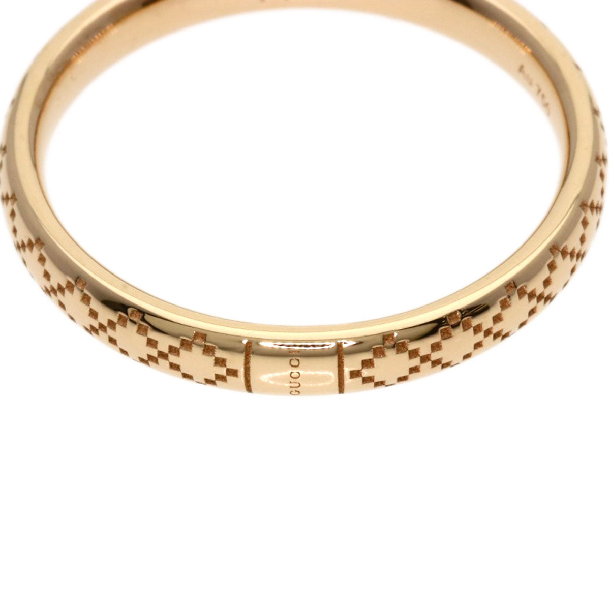 GUCCI Diamantissima #14 Ring K18 Pink Gold Ladies [Used]