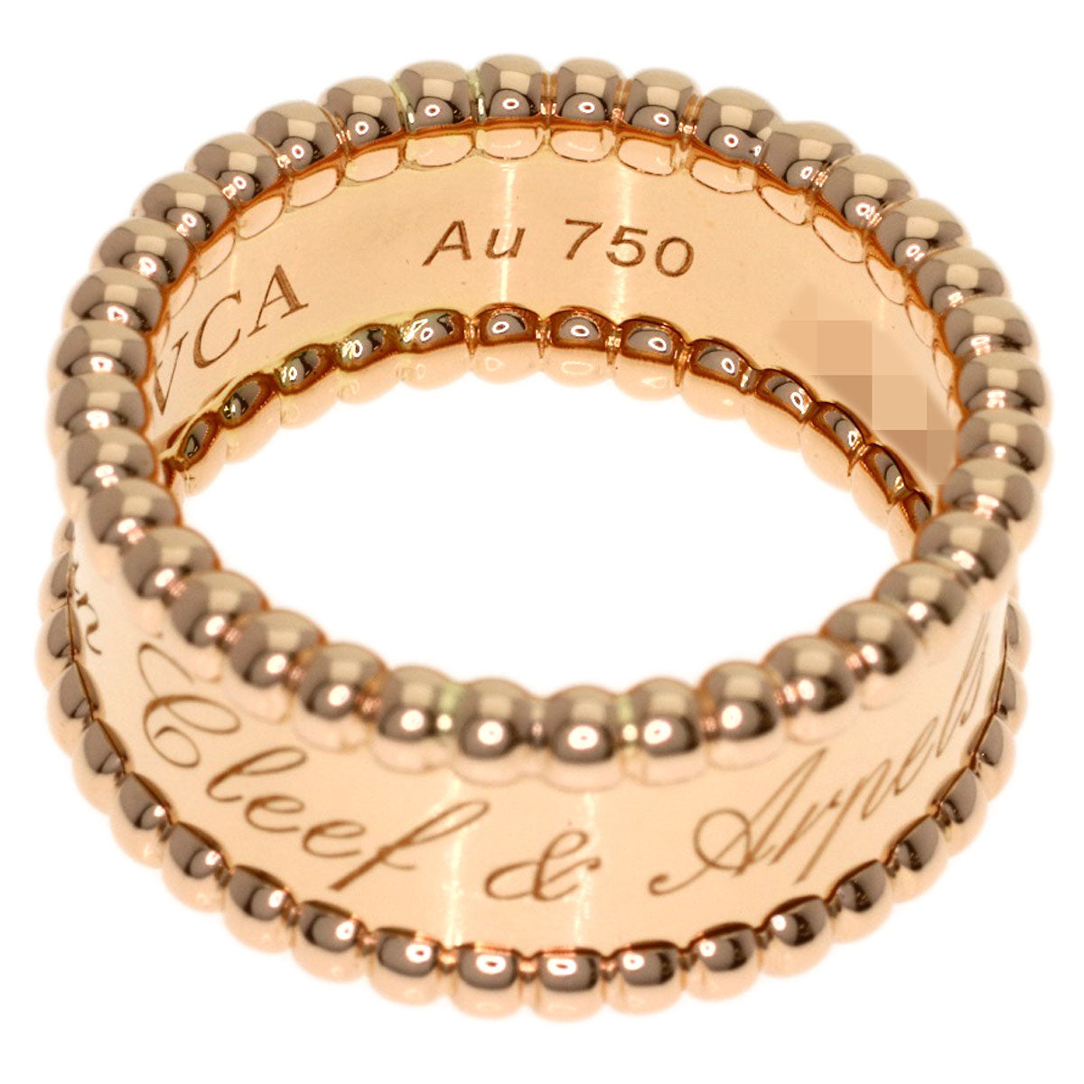 Van Cleef & Arpels Perle Senior Tulle Medium Ring K18 Pink Gold Ladies [Used]
