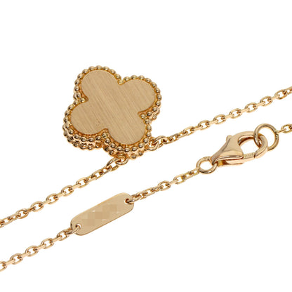 Van Cleef & Arpels Vintage Alhambra 1P Diamond Necklace K18 Pink Gold Ladies [Used]
