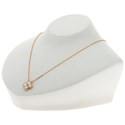 Van Cleef & Arpels Vintage Alhambra 1P Diamond Necklace K18 Pink Gold Ladies [Used]