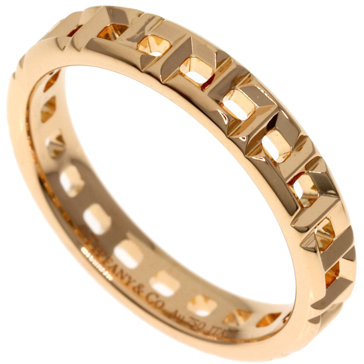 TIFFANY&Co. T True Narrow Ring K18 Pink Gold Ladies [Used]