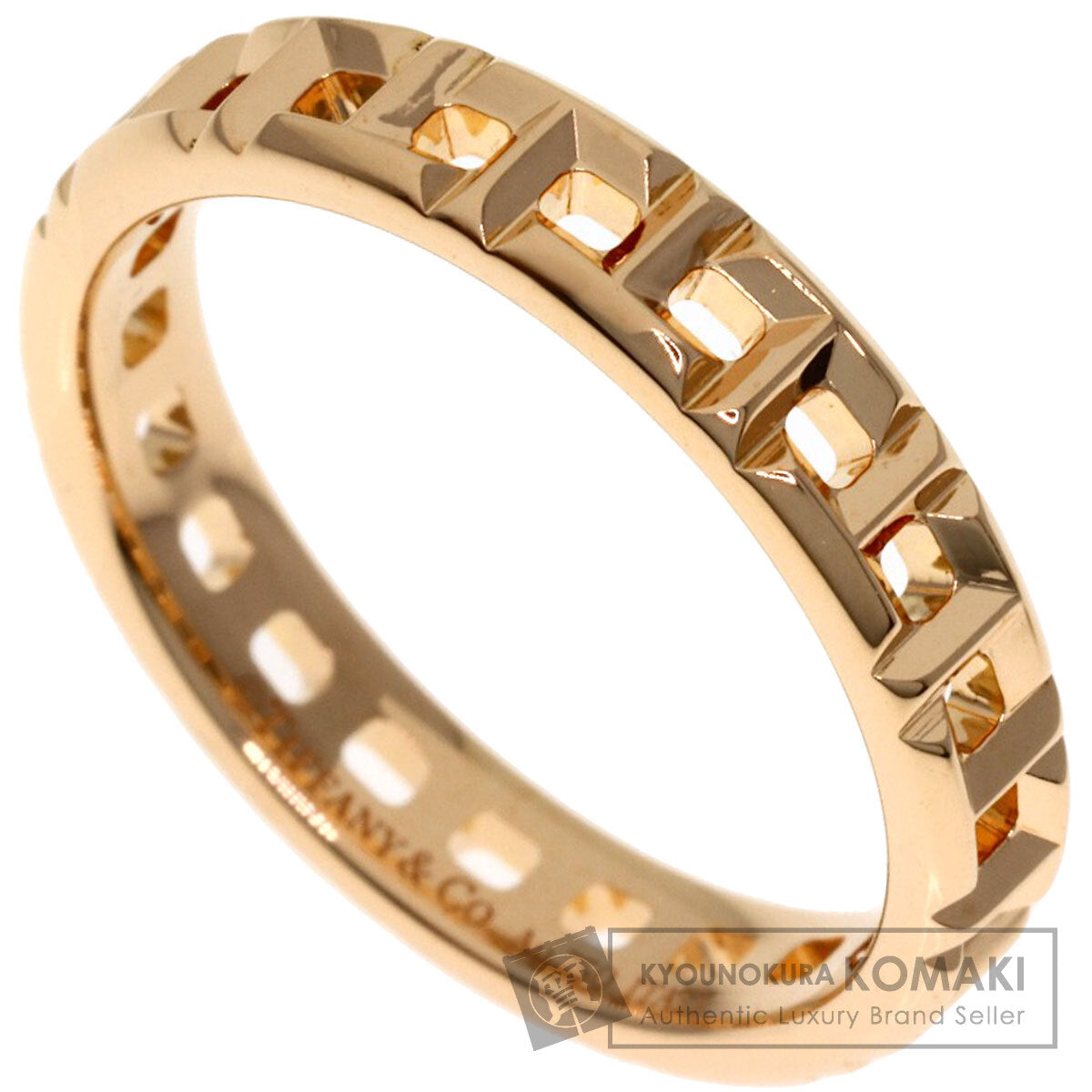 TIFFANY&Co. T True Narrow Ring K18 Pink Gold Ladies [Used]