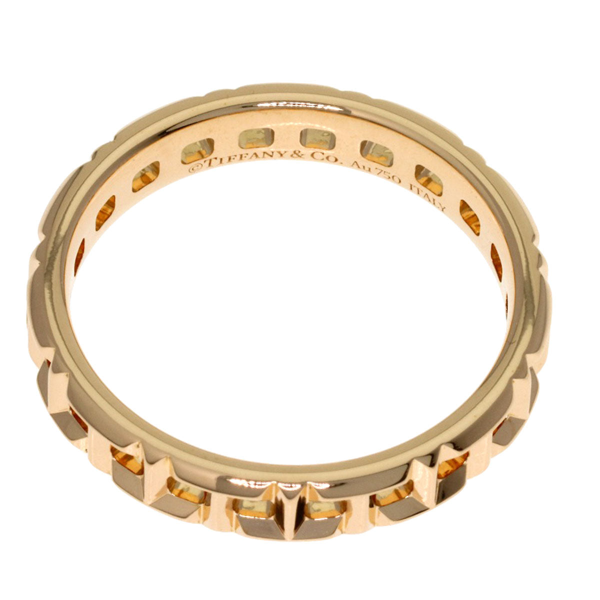 TIFFANY&Co. T True Narrow Ring K18 Pink Gold Ladies [Used]