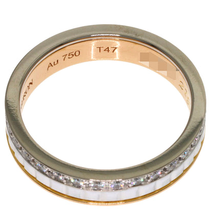Boucheron Quatre White Diamond Half Ring #47 Ring K18 Pink Gold K18 White GoldLadies [Used]