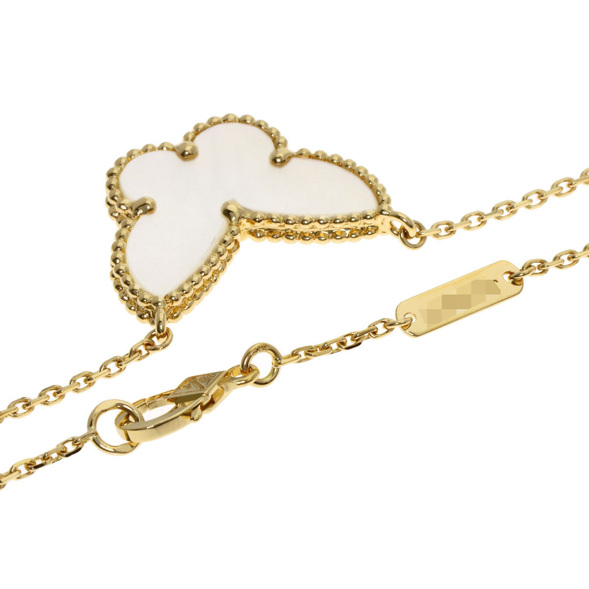 Van Cleef & Arpels Lucky Alhambra Papillon Necklace K18 Yellow Gold Ladies [Used]