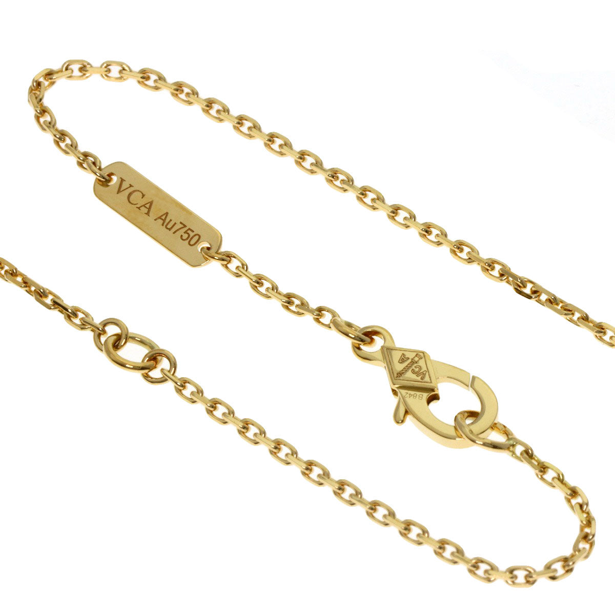 Van Cleef & Arpels Lucky Alhambra Papillon Necklace K18 Yellow Gold Ladies [Used]