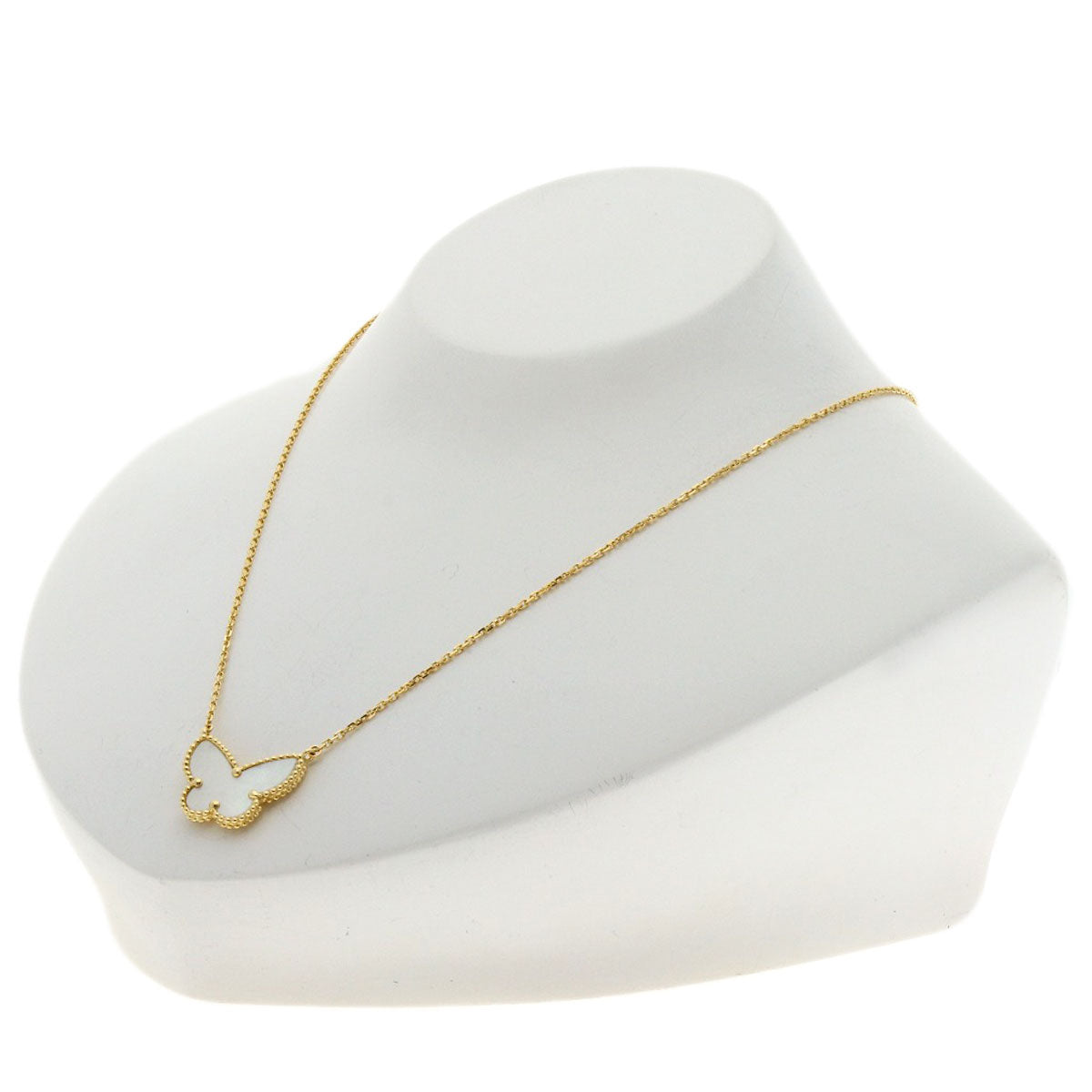 Van Cleef & Arpels Lucky Alhambra Papillon Necklace K18 Yellow Gold Ladies [Used]