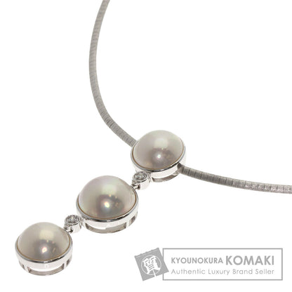 TASAKI Pearl Pearl Diamond Necklace K18 White Gold Ladies [Used]