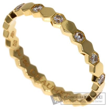 Chaumet Be My Love Honeycomb Diamond #51 Ring K18 Yellow Gold Ladies [Used]