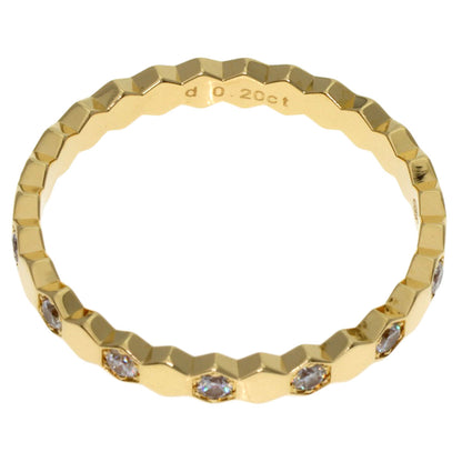 Chaumet Be My Love Honeycomb Diamond #51 Ring K18 Yellow Gold Ladies [Used]