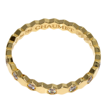 Chaumet Be My Love Honeycomb Diamond #51 Ring K18 Yellow Gold Ladies [Used]