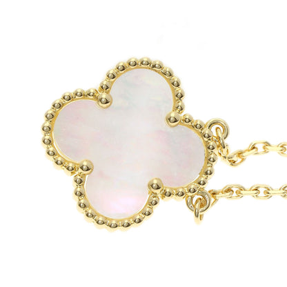 Van Cleef & Arpels Vintage Alhambra Mother of Pearl Necklace K18 Yellow Gold Ladies [Used]