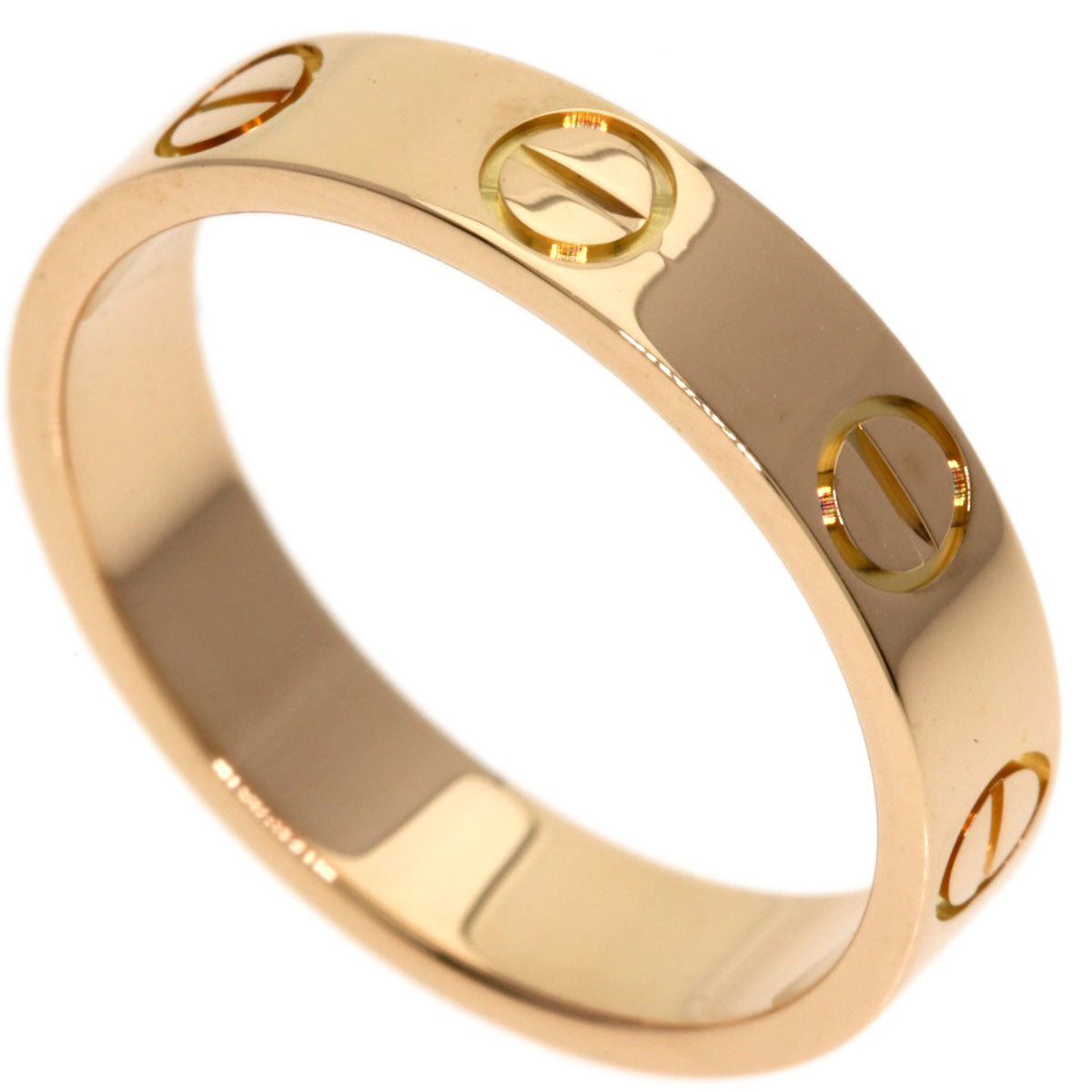 CARTIER mini love ring #46 Ring K18 Pink Gold Ladies [Used]