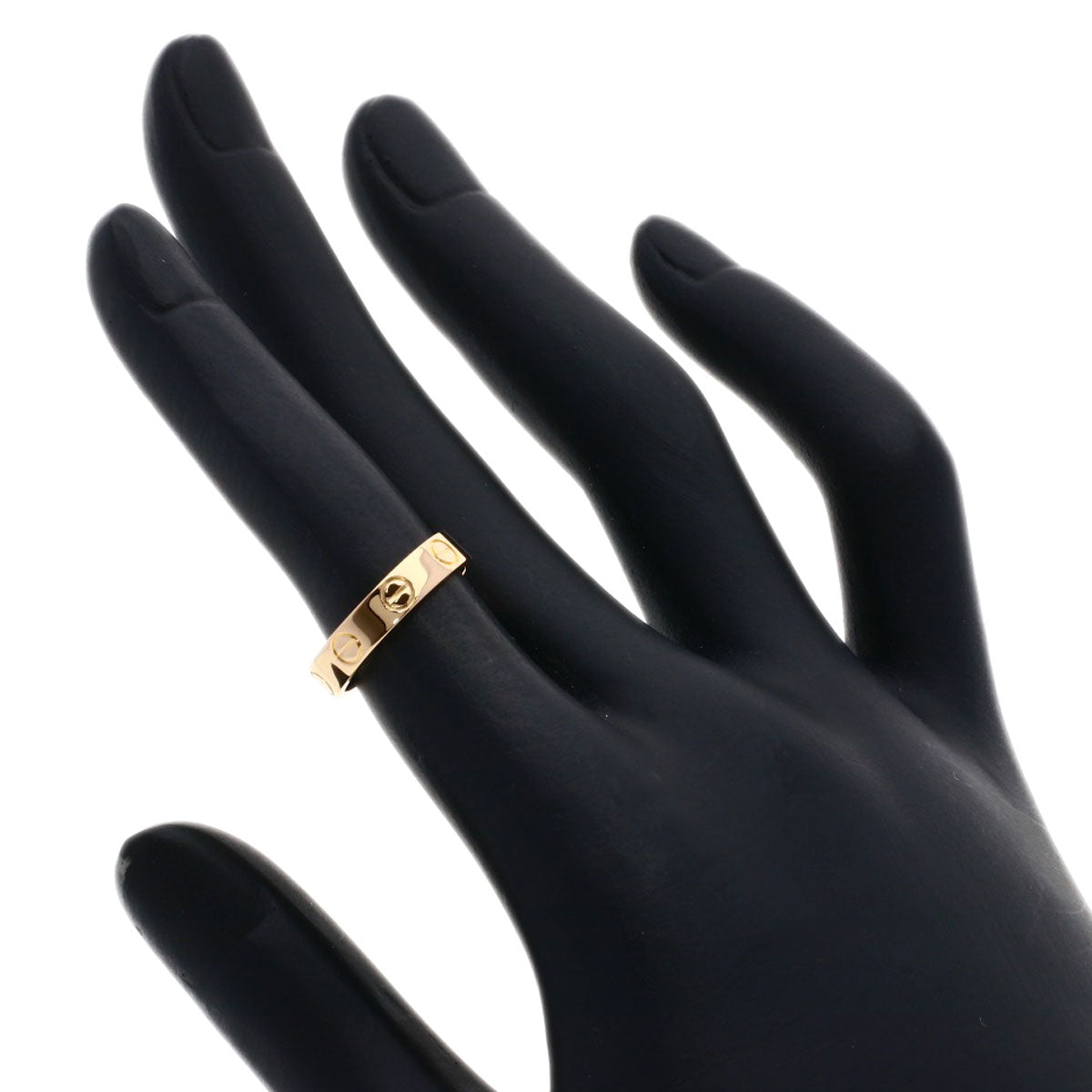 CARTIER mini love ring #46 Ring K18 Pink Gold Ladies [Used]
