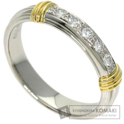 Dior 5P Diamond Two-Tone  Ring K18 Yellow Gold PT950Ladies [Used]