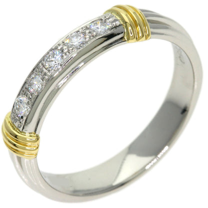 Dior 5P Diamond Two-Tone  Ring K18 Yellow Gold PT950Ladies [Used]
