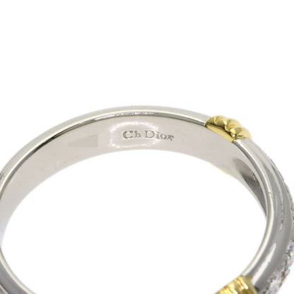 Dior 5P Diamond Two-Tone  Ring K18 Yellow Gold PT950Ladies [Used]