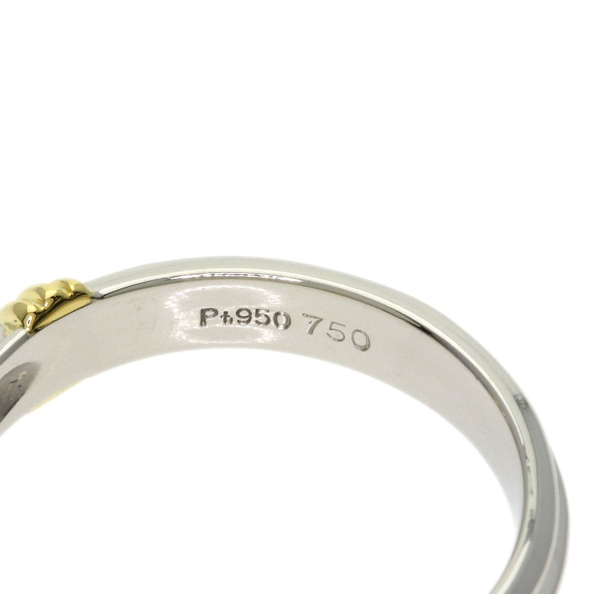 Dior 5P Diamond Two-Tone  Ring K18 Yellow Gold PT950Ladies [Used]