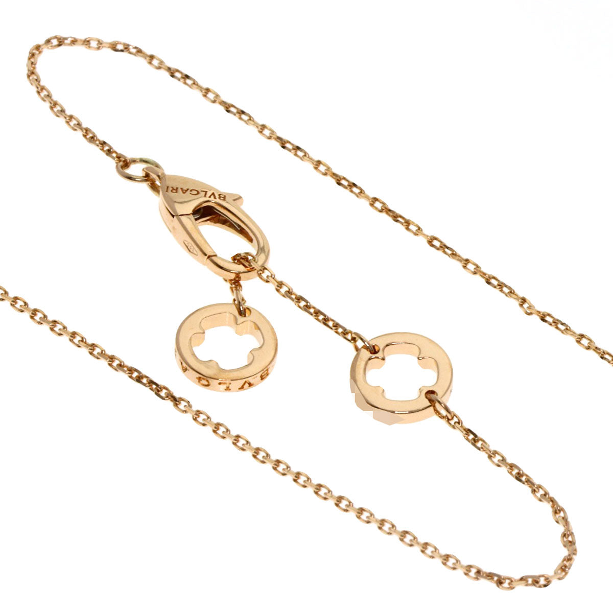 BVLGARI Fiorever 1P Diamond Necklace K18 Pink Gold Ladies [Used]