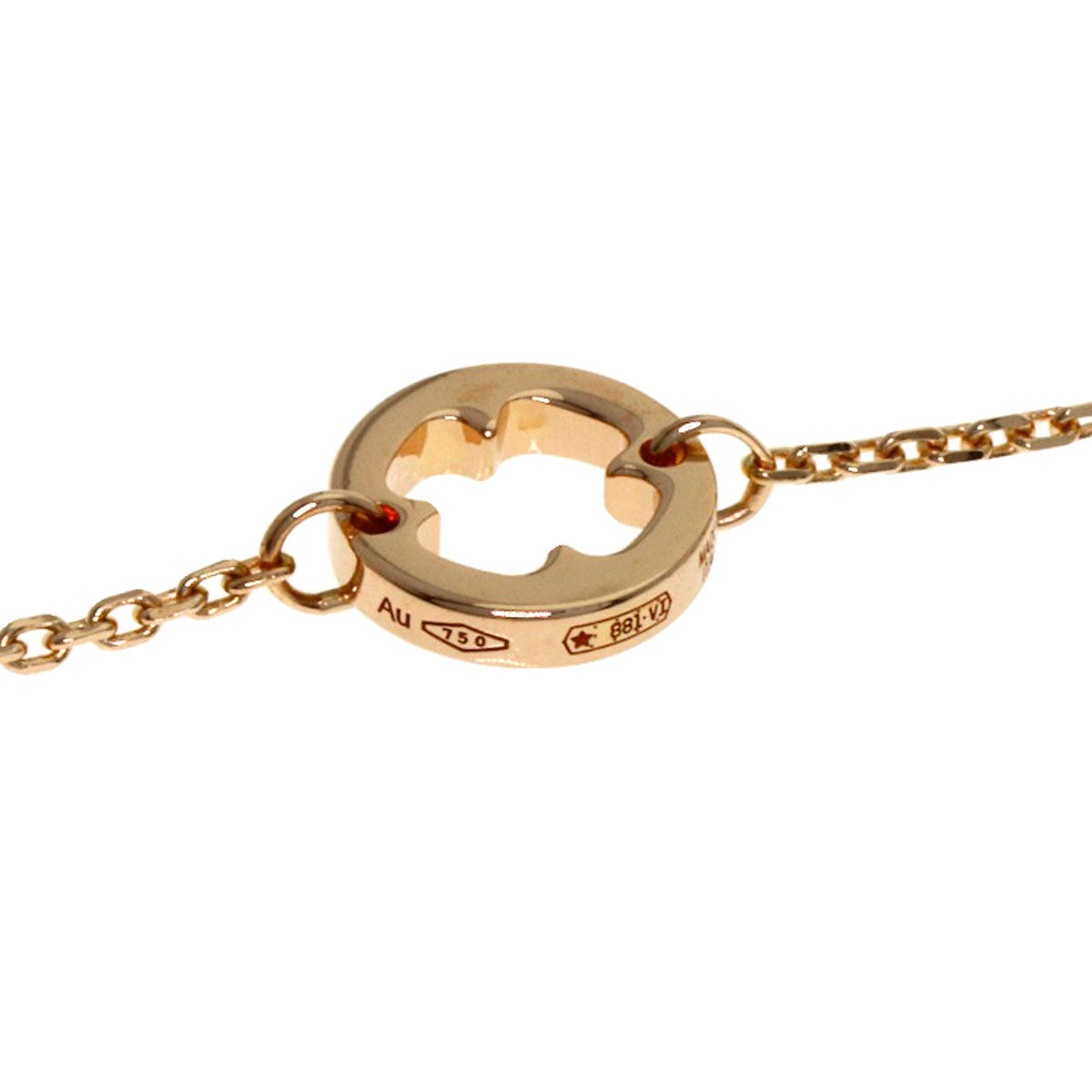 BVLGARI Fiorever 1P Diamond Necklace K18 Pink Gold Ladies [Used]