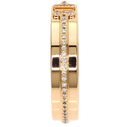 TIFFANY&Co. T Narrow Diamond Ring K18 Pink Gold Ladies [Used]