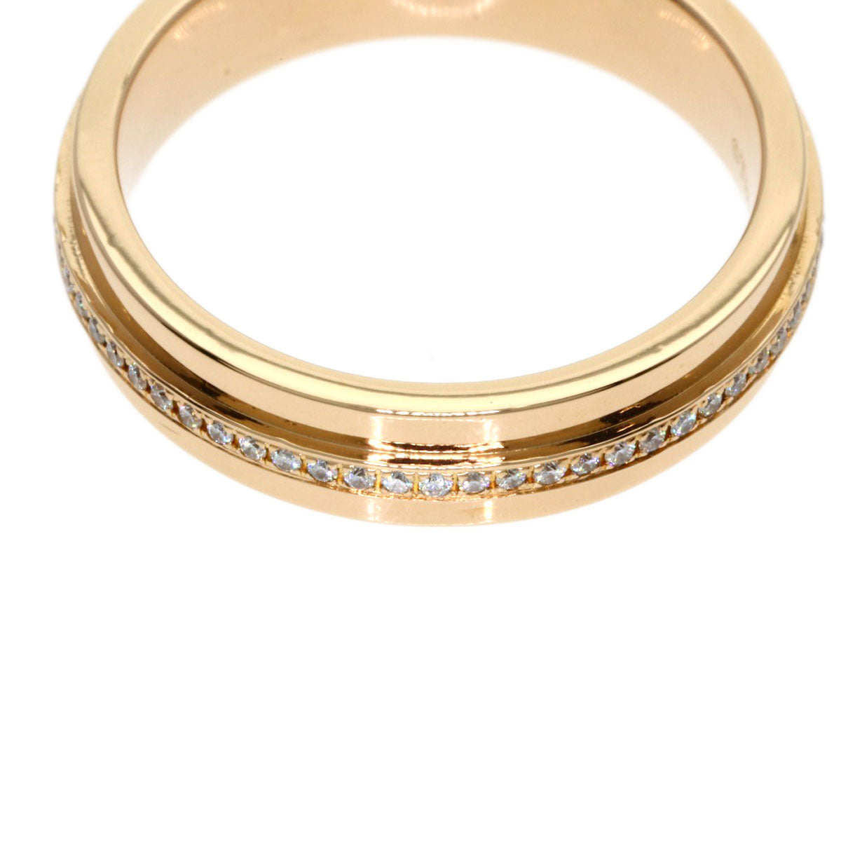 TIFFANY&Co. T Narrow Diamond Ring K18 Pink Gold Ladies [Used]