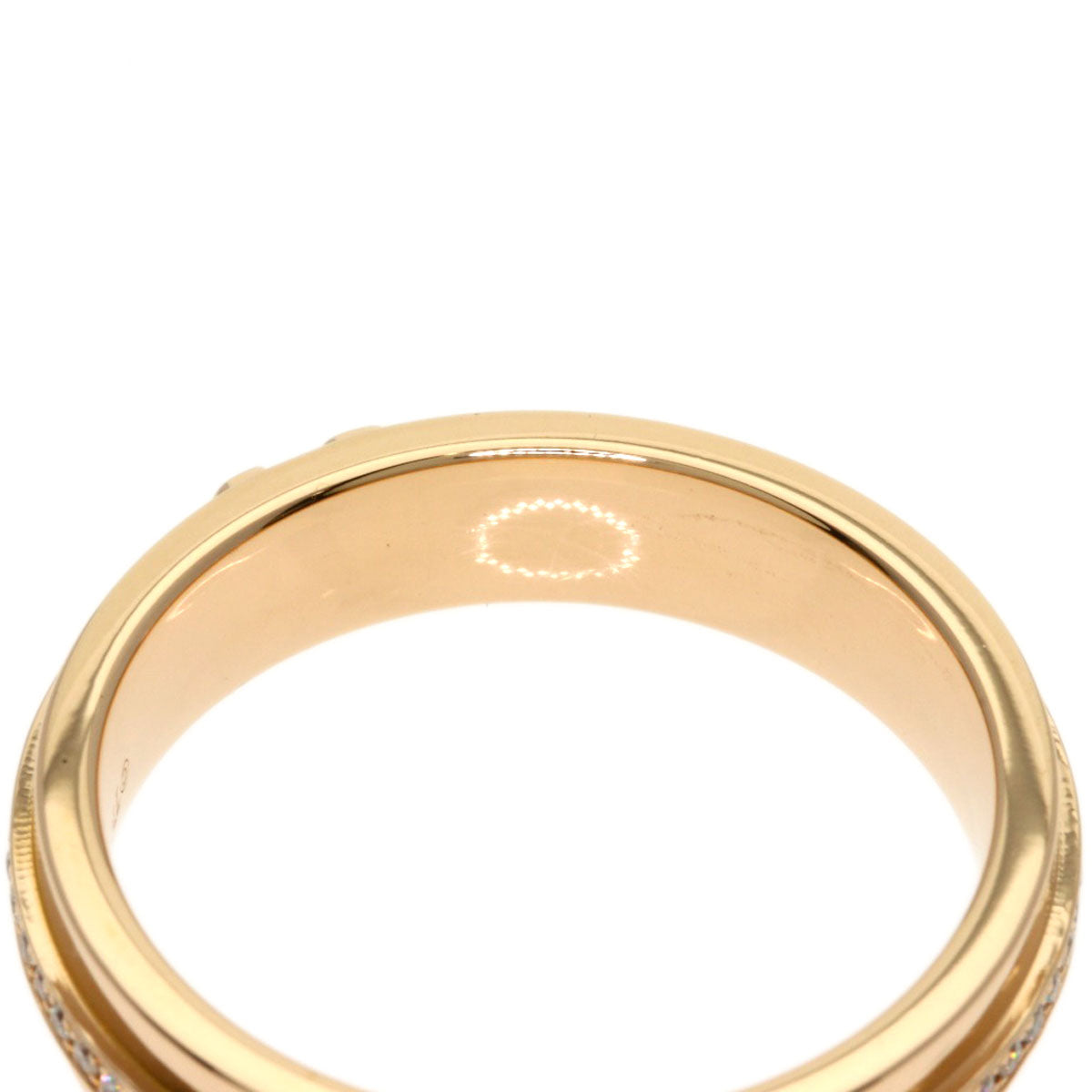TIFFANY&Co. T Narrow Diamond Ring K18 Pink Gold Ladies [Used]