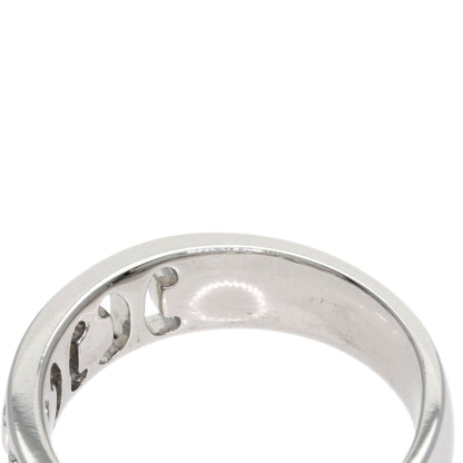 CELINE Logo diamond Ring K18 White Gold Ladies [Used]