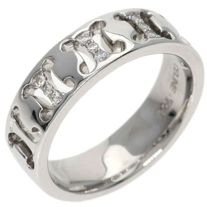 CELINE Logo diamond Ring K18 White Gold Ladies [Used]