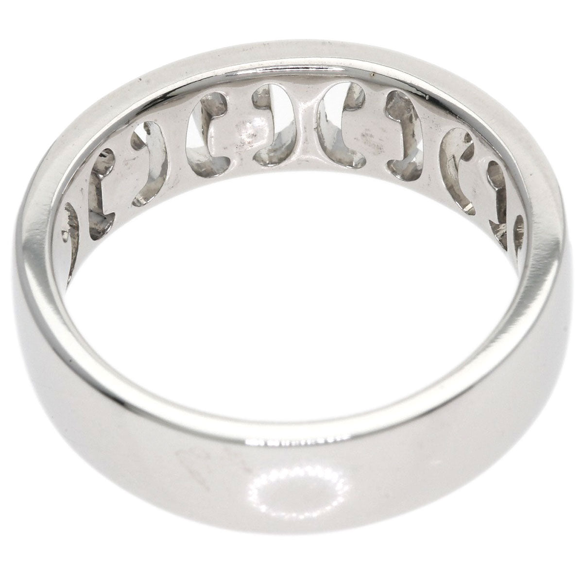 CELINE Logo diamond Ring K18 White Gold Ladies [Used]