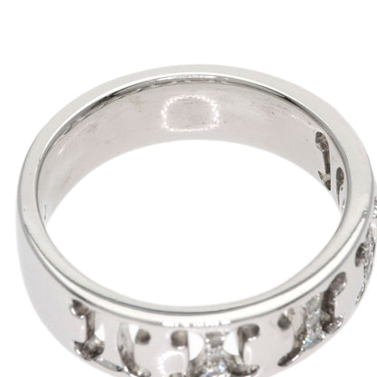 CELINE Logo diamond Ring K18 White Gold Ladies [Used]