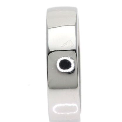 CELINE Logo diamond Ring K18 White Gold Ladies [Used]
